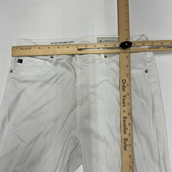 Adriano Goldschmied Jeans Womens‎ 29 White High Rise Abby Ankle Skinny Anthro - Picture 7 of 9